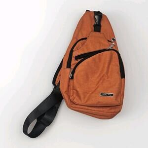 Seoky Rop Sling Bag for Men Women Slim Personal Purse Pocket Small Orange